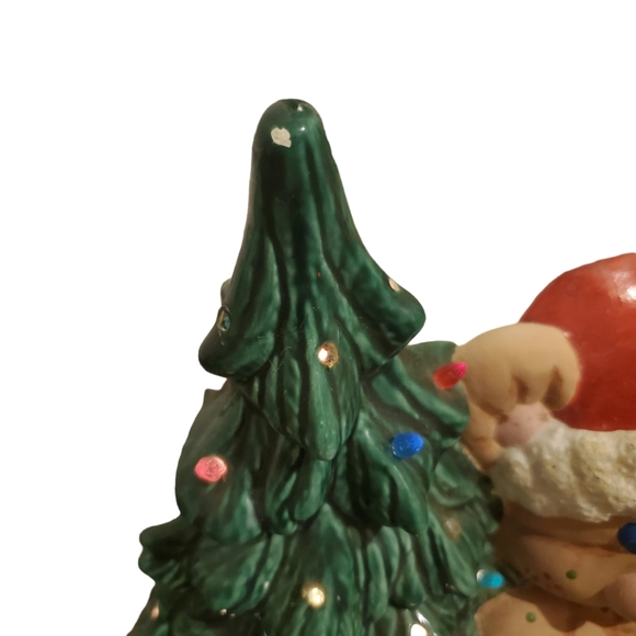 Vintage ceramic Christmas tree and bear with light - Picture 2 of 4